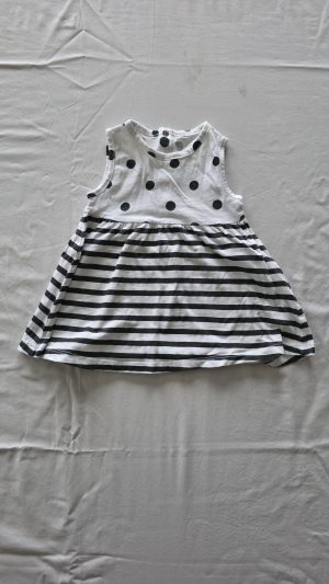 Robe Blanc, Noir Fille 6 Mois Kiabi - Vue de face