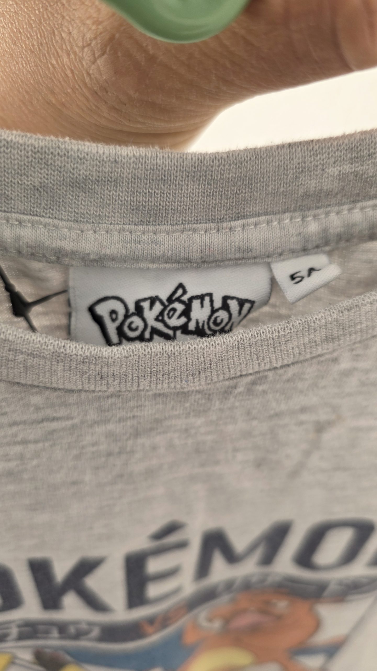 T-shirt T-shirt Gris Garçon 5 Ans 2 - Étiquette