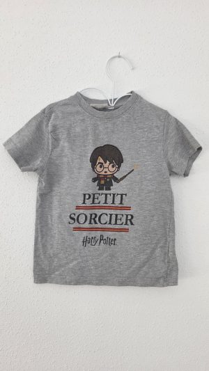 T-shirt Gris Garçon 5 Ans - Vue de face