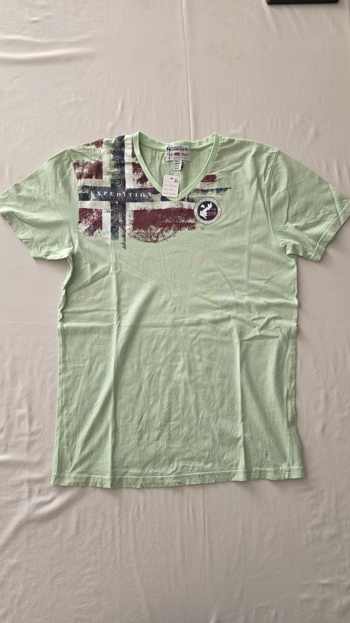 T-shirt T-shirt Vert Garçon XL Norway - Vue de face