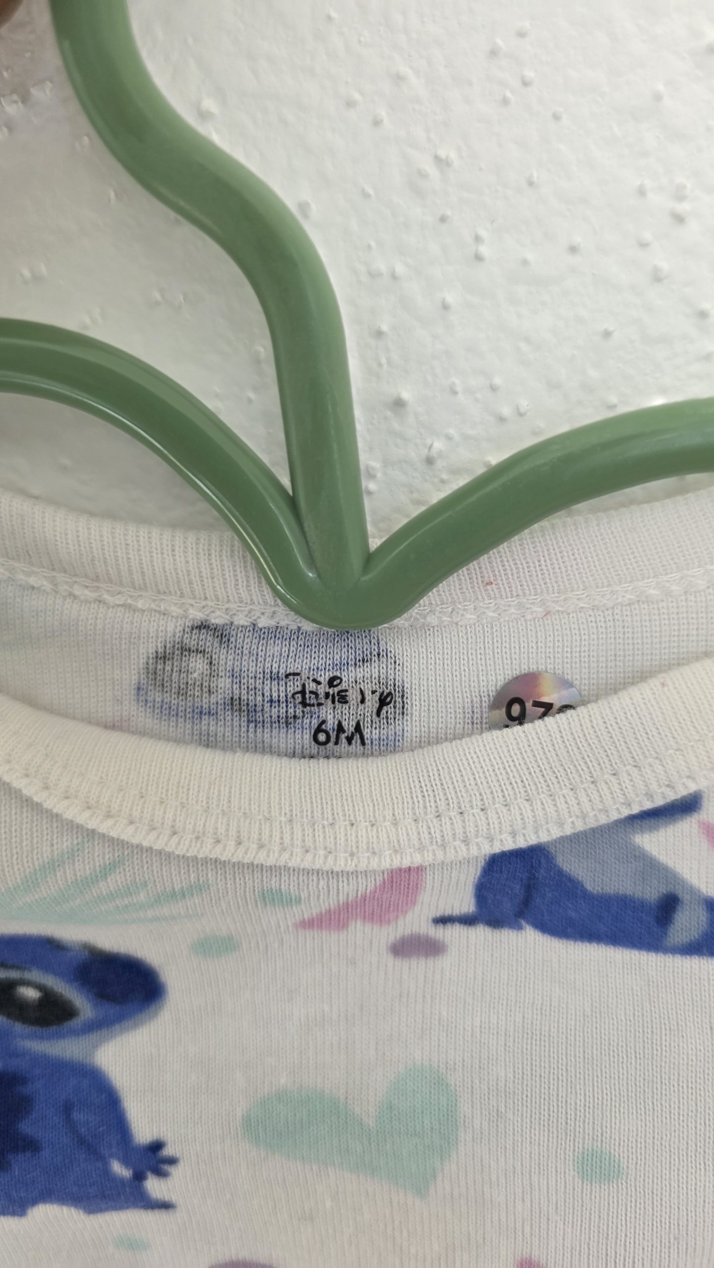 Body Body Blanc Fille 6 Mois Disney - Étiquette