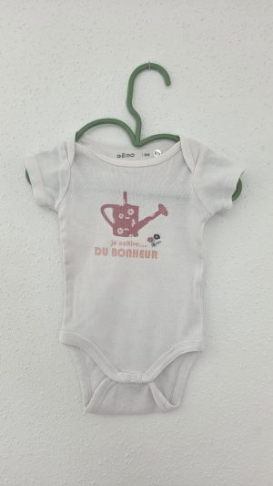 Body Blanc Fille 6 Mois Gémo - Vue de face