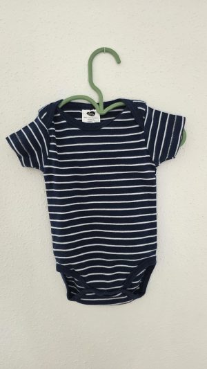 Body Manche courte Bleu Garçon 6 Mois Mot d'enfant - Vue de face