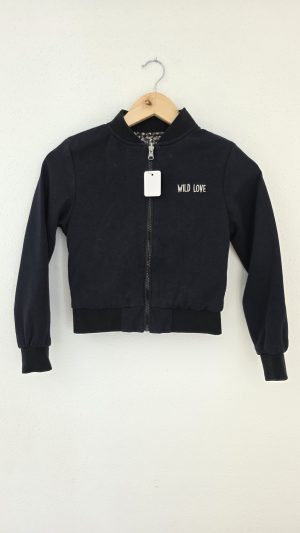 Veste réversible Noir Fille 8 Ans - Vue de face