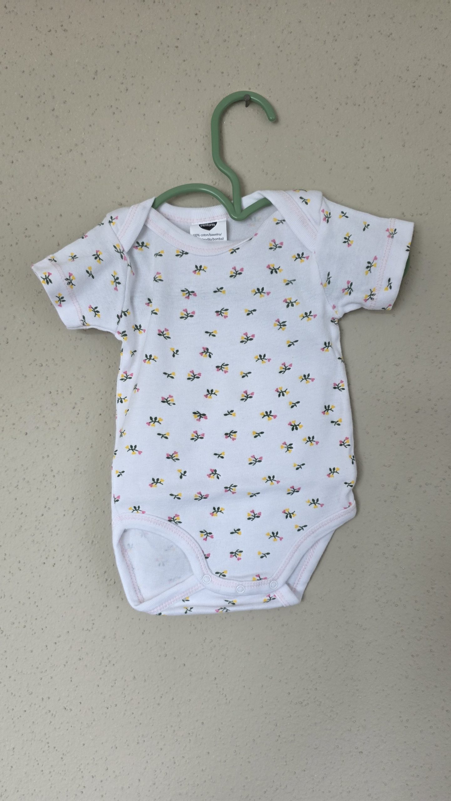 Body Body Blanc Fille 3 Mois Mot d'enfant - Vue de face