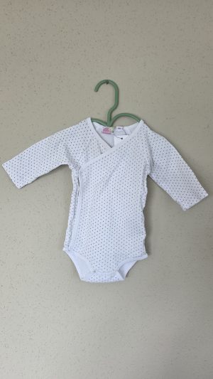 Body Blanc Fille 3 Mois - Vue de face