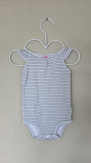 Body Blanc Fille 6 Mois, 9 Mois - Vue de face