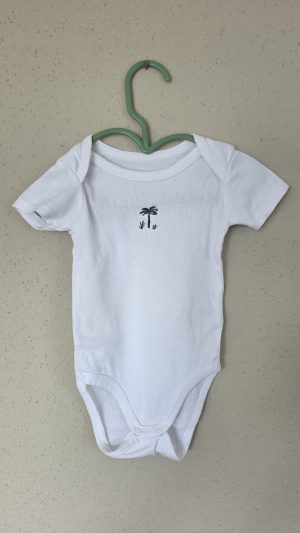 body Blanc Garçon 6 Mois 2 - Vue de face