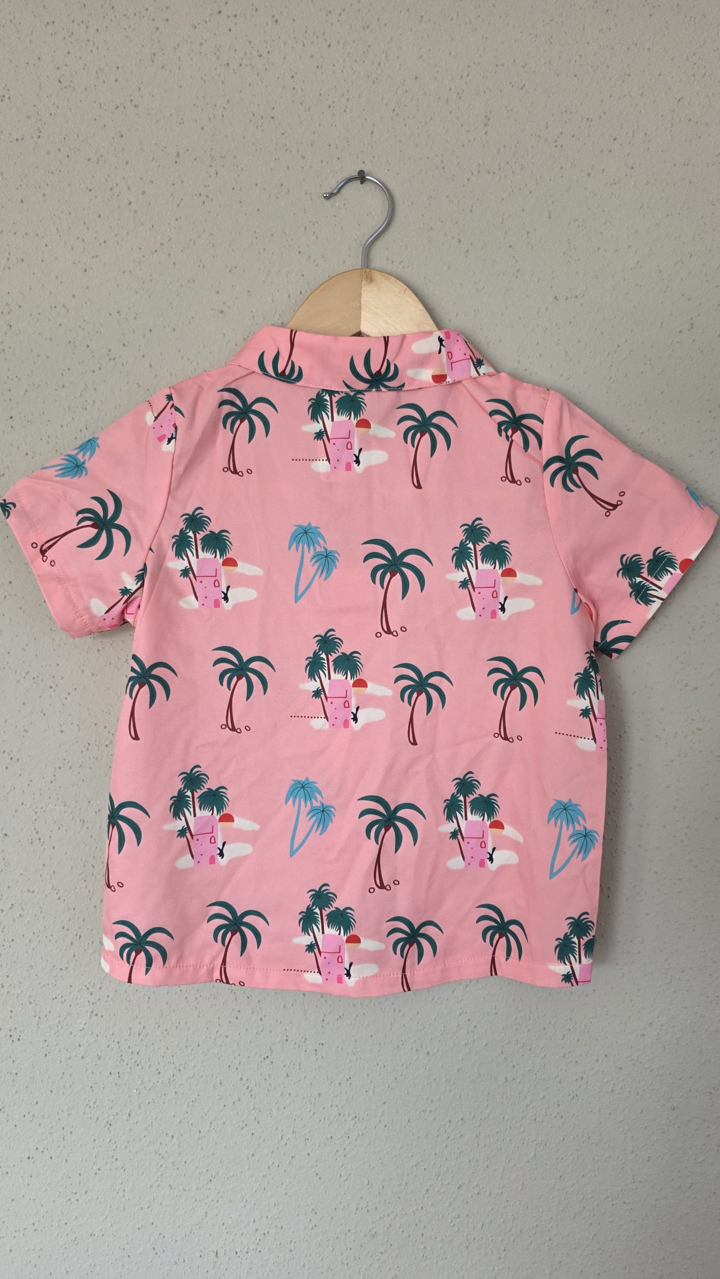 Ensemble chemise et short Ensemble chemise et short Rose Garçon 120 Shein - Vue de dos