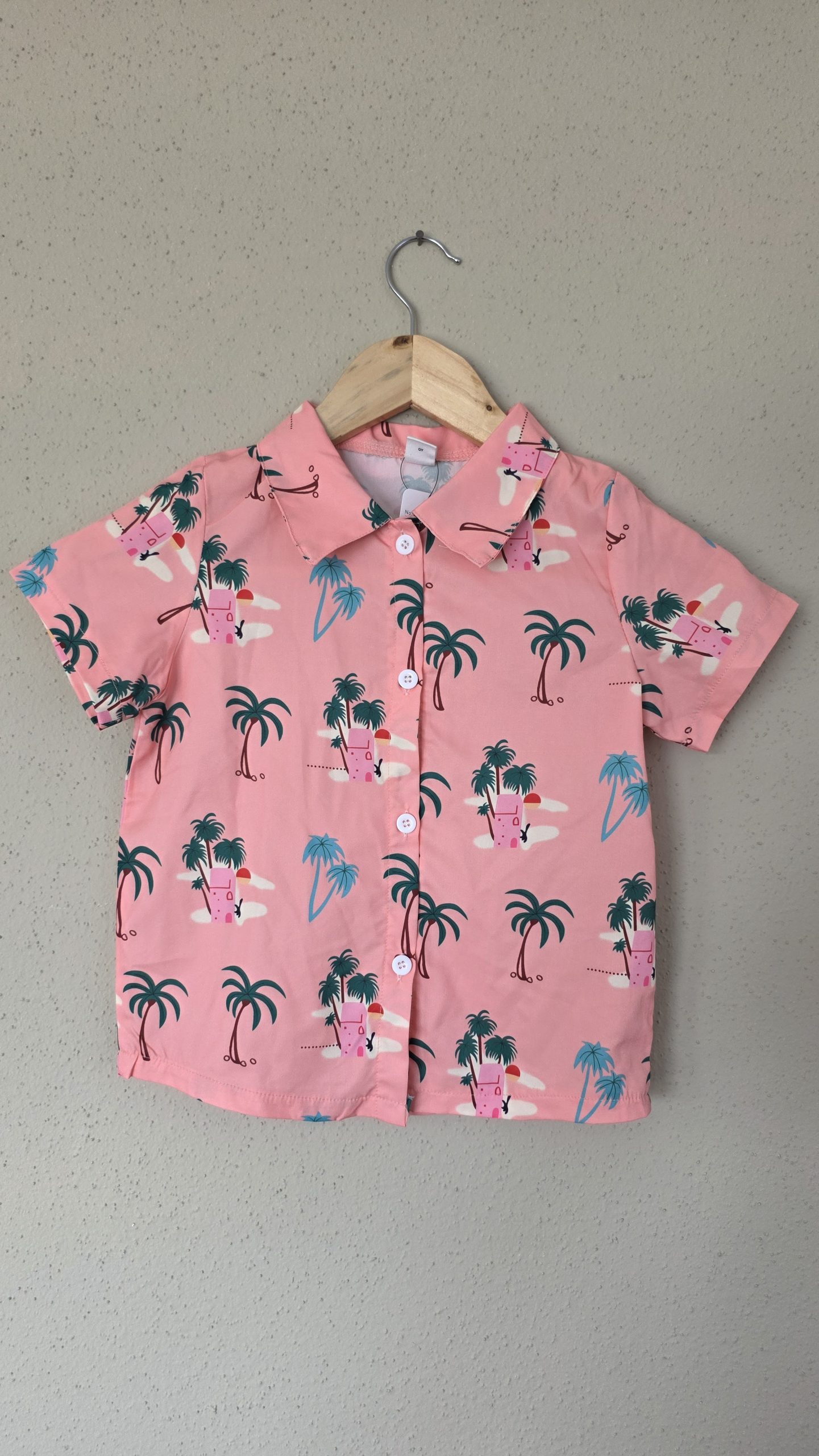 Ensemble chemise et short Ensemble chemise et short Rose Garçon 120 Shein - Vue de face