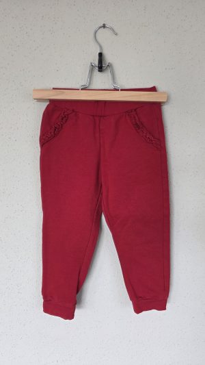 Pantalon Rouge Fille 24 Mois - Vue de face
