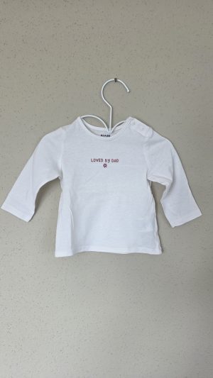 Pull Blanc Fille 9 Mois Kiabi - Vue de face