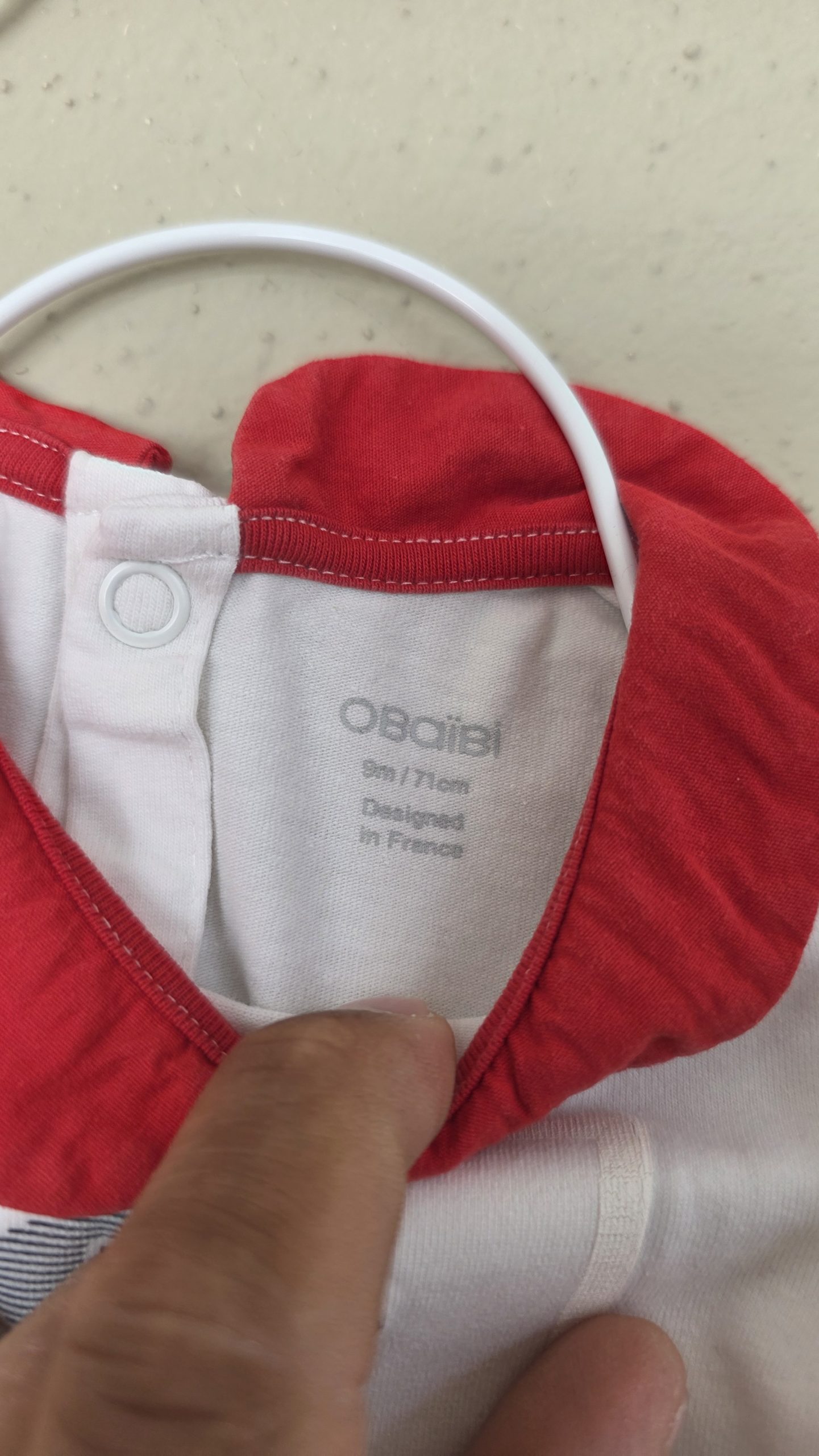 Pull Pull Blanc Fille 9 Mois Obaïbi - Étiquette