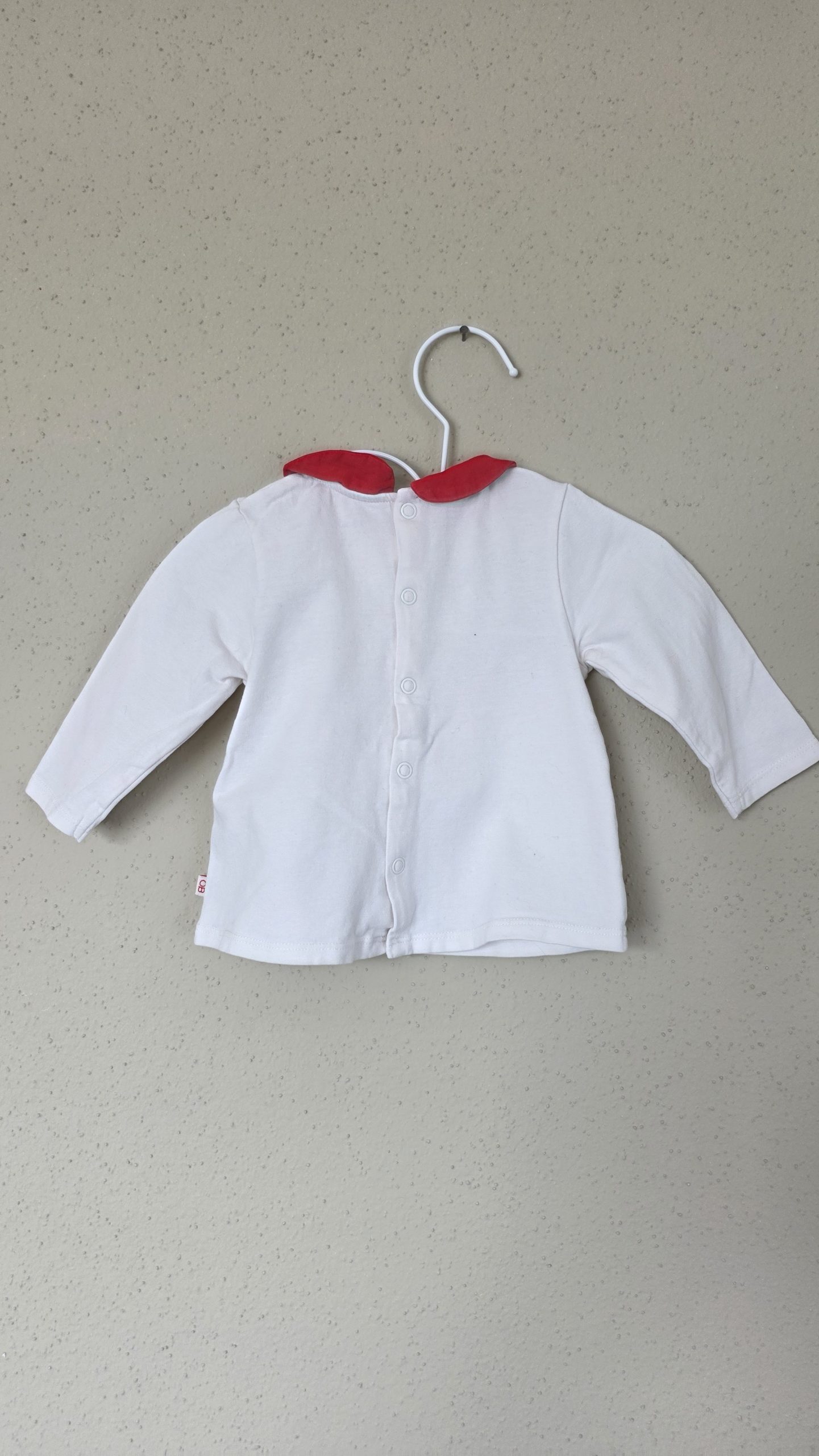 Pull Pull Blanc Fille 9 Mois Obaïbi - Vue de dos