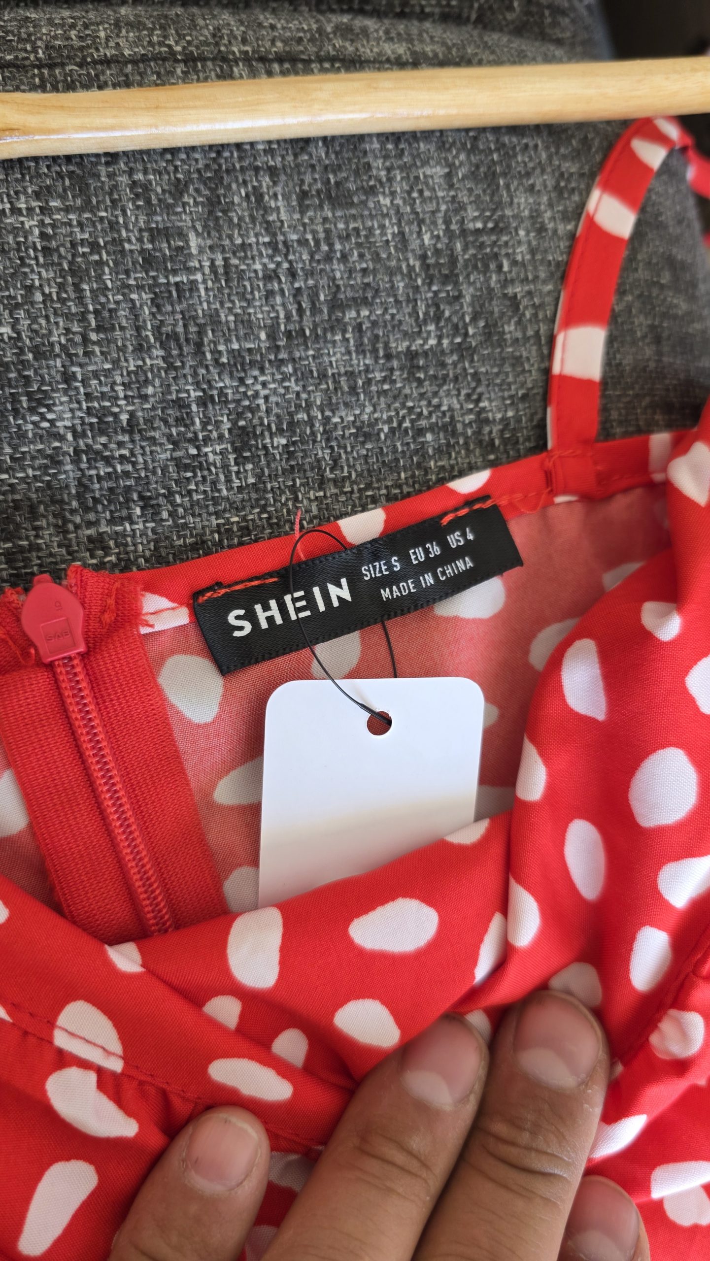 Robe Robe Rouge Fille S Shein - Étiquette