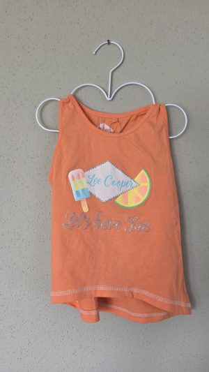 T-shirt Orange Fille 8 Ans Lee cooper - Vue de face