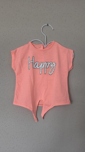 T-shirt Orange Fille 80 Cm - Vue de face