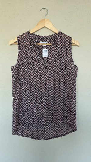 Débardeur Blanc, Noir, Rose Fille XS amisu - Vue de face